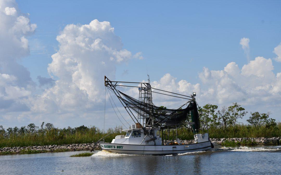 shrimp boat on the water