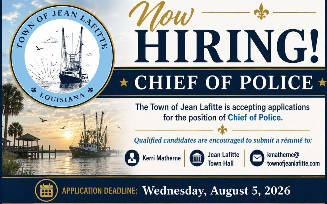 Now Hiring: Police Chief